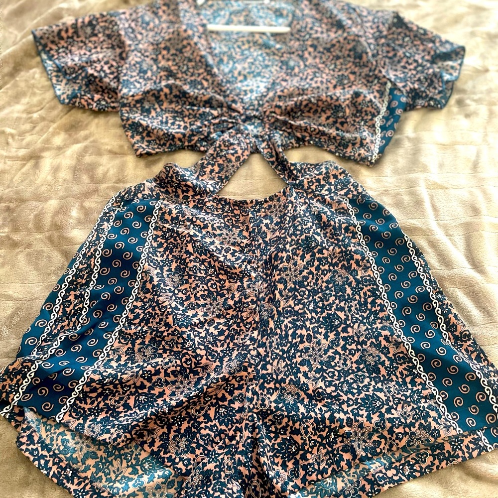 Cute romper with cut side belly and back cut outs